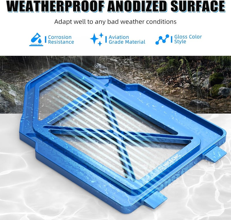 NICECNC Airbox Lid Cover Blue Compatible with Yamaha YFZ450R 2009 2010 2011 2012 2013 2014-2024, YFZ450R SE 2009-2019 2020 2021 2022 2023 2024, See Fitments - Image 4